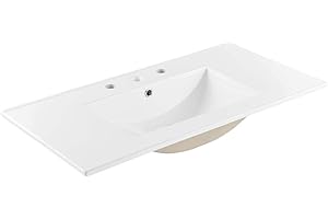 White Modway Cayman 36" Bathroom Sink: Luxuriate in Pristine Design and Functionality