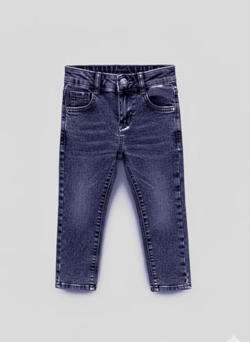 Image of A.T.U.N. (ALL THINGS UBER NICE) Boys Cotton Stretchable Straight Fit Denim Jeans | Soft Washed Mid Rise Comfort Jeans for Everyday Wear | Durable Stylish Casual Bottom Wear