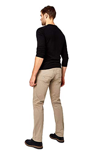 Mavi Zach Men's Straight Leg Pants, Regular Rise Twill Pants for Men, Beige Twill, Light Beige Work Pants, 31 x 302