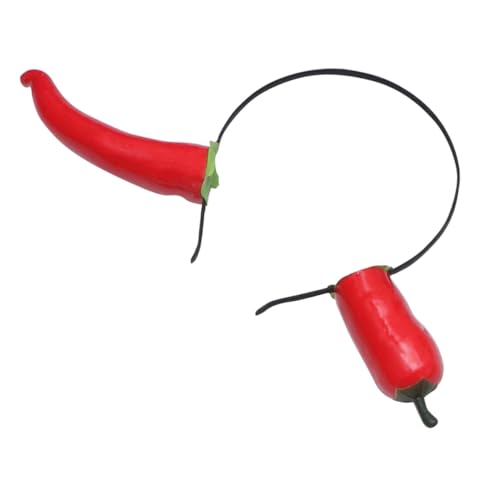 Serrage-têtes pour adultes COLLBATH coiffe amusante poivron rouge cosplay fête