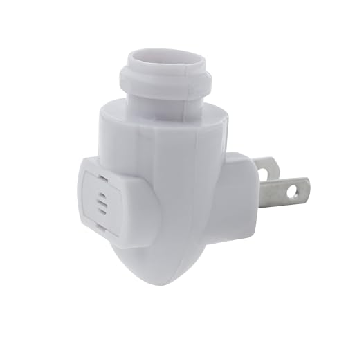 Creative Hobbies NLSEN+NLP-W+3228X4 White Auto On Sensor Plug In Night Light Module Includes 3 Bulbs And 3 Plastic Clips thumb #3