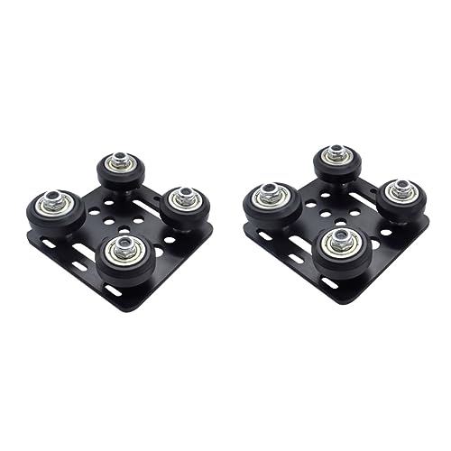 SOLUSTRE 2sets Printer Parts European Standard V Gantry Plat Set Special Slide Plate Pulley for Aluminum Profiles Wheels