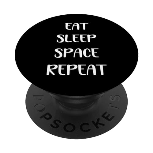 Funny Space Lover Eat Sleep Space Repeat PopSockets PopGrip Intercambiabile