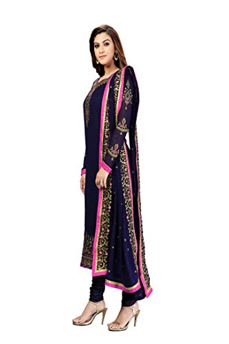 Nivah Fashion Women's Georgette Embroidery Salwar Suit Set Stitched Ready to Wear