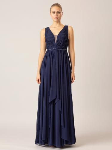 Apart Abendkleid aus hochwertigem Polyester Material mit Rückenausschnitt, – Bild 3