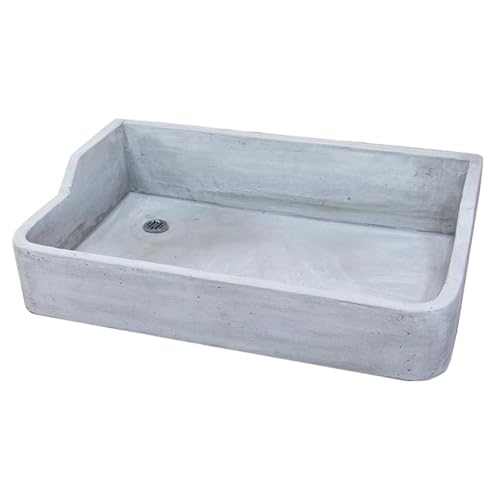 ガーデンシンク タイル流し台用モルタル下地 L サイズ排水口 左