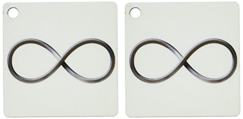 Porte-clés infini blanc 3drose accessoire de sac lot de 2