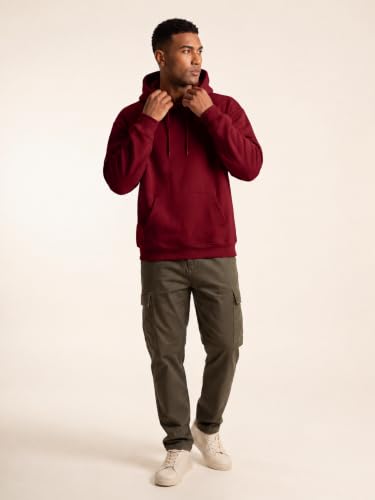 Image of JMIERR Mens Fleece Lined Oversized Hoodie Pullover Sweatshirts