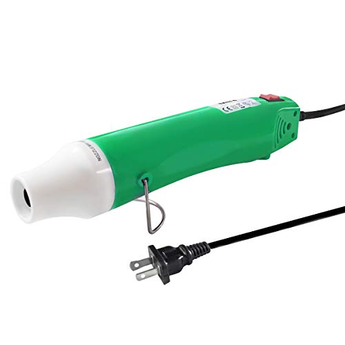 Mlife Mini Heat Gun - 300 Watt - Dual-Temperature Heat Tool with 6.5FT Power Cord for DIY Acrylic Resin Cups Tumblers Embossing Shrink Wrapping Paint Drying Crafts Electronics DIY (Light Green)