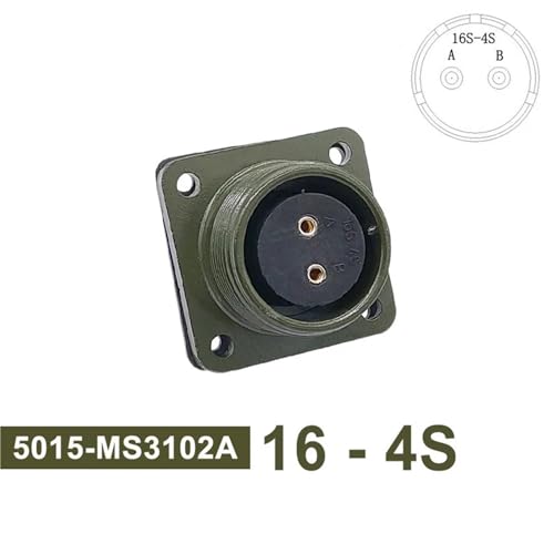 Conector circular MS3102 militar 16S-4 con socket hembra compatible con norma 5015 2