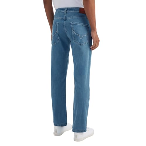 Image of Pepe Jeans Men's Straight Fit Jeans|Mid Rise |Stretchable Fabric| Jeans for Men | Available in Plus Size