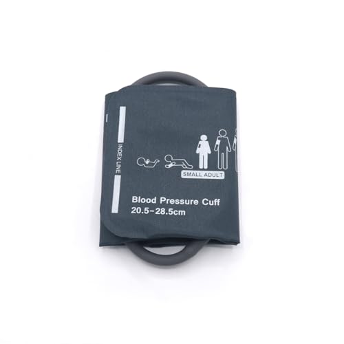Manguito universal NIBP para adultos pequeños, 20,5-28,5 cm, mangueras dobles sin vejiga, reutilizable, de TPU, repuesto Bule, manguito de presión arterial, sin conector BP