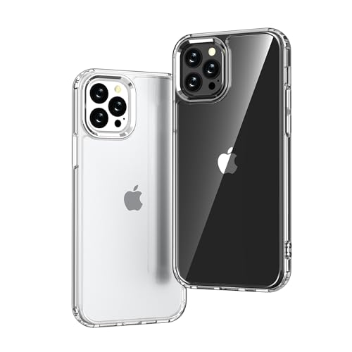 Image of ONES for iPhone 13 Pro Max Slim Case Clear, [PC + TPU Hybrid][Military-Grade Drop Protection][Anti-Yellowing], Shockproof Silicone Hard Cover, Transparent Case