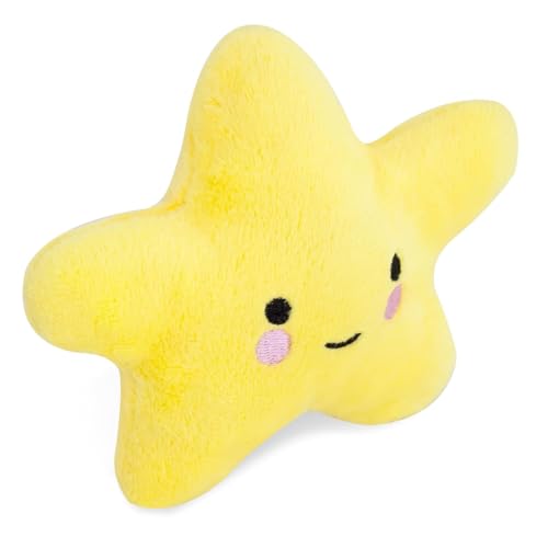 Brinquedo Mordedor Para Pet De Pelúcia Estrela Cães Gatos com Apito (Amarelo)