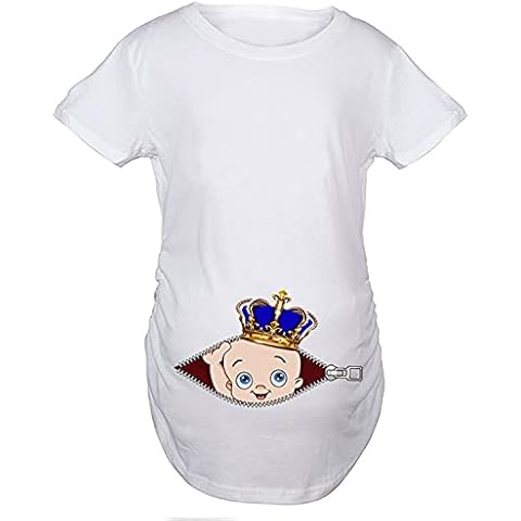 Camiseta divertida de maternidad ManMan Baby Rupblic manga corta blanca L Cover