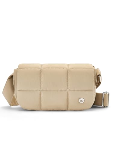 WESTBRONCO Small Puffer Crossbody Bags for Women Nylon Shoulder Bag Quilted Crossbody Purse with Adjustable Strap