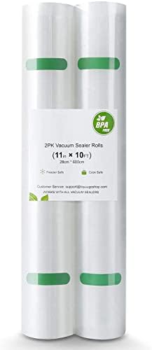 Vacuum Sealer Bags for Food, 2 Rolls 11 in x 10 ft