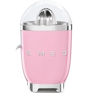 SMEG CJF11 Citrus Juicer, Electric Citrus Press with Stainless Steel Reamer, Anti-Drip Spout, 50's Style