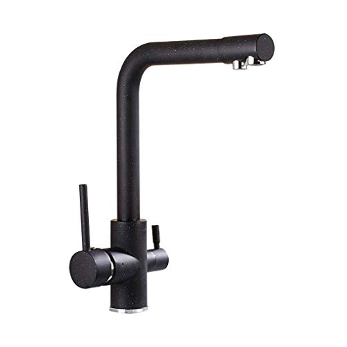 Mitigeur de cuisine 3 voies eau filtrée rotatif 360 peinture noire