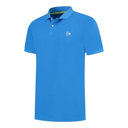 Polo tennis Dunlop homme bleu anti transpiration pour joueur exigeant