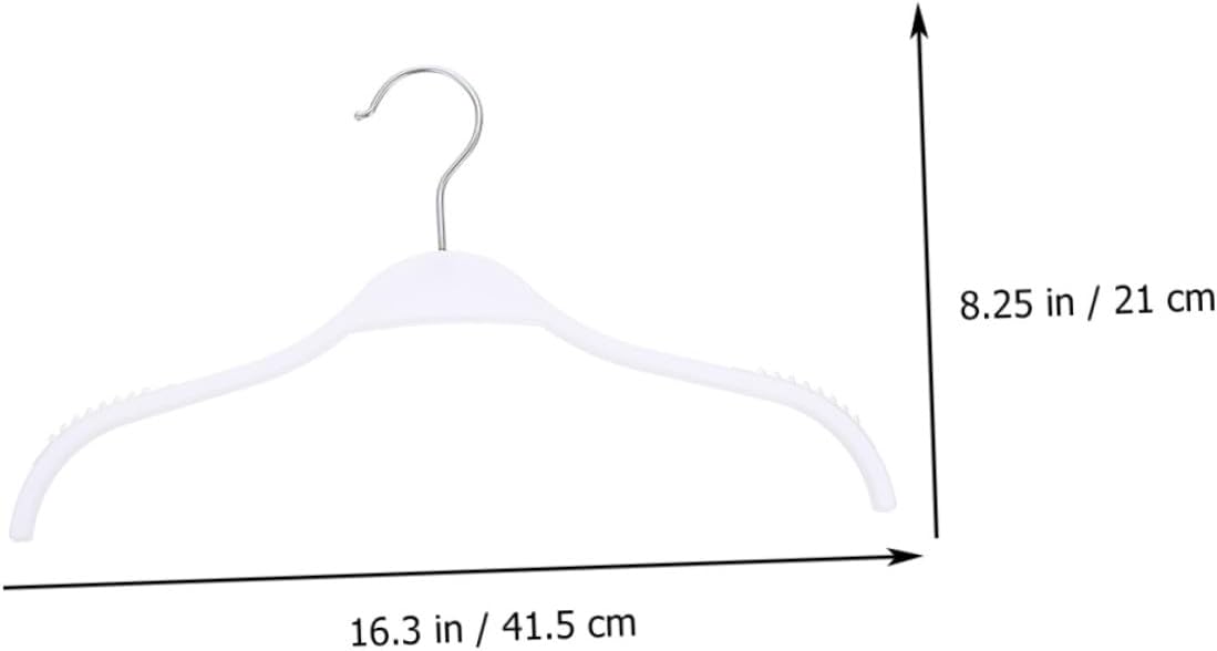 Gadpiparty Non-Slip Multi-Function Coat Hangers, Traceless Strong Grip Household Clothes Hanger for Men, White Plastic, 5pcs, Suitable for Home and Hotel Closet Organization