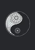  Notizbuch A5 liniert mit Softcover Design: Yin Yang Symbol Mandala Zeichen Ying Yang Yoga: 120 linierte DIN A5 Seiten