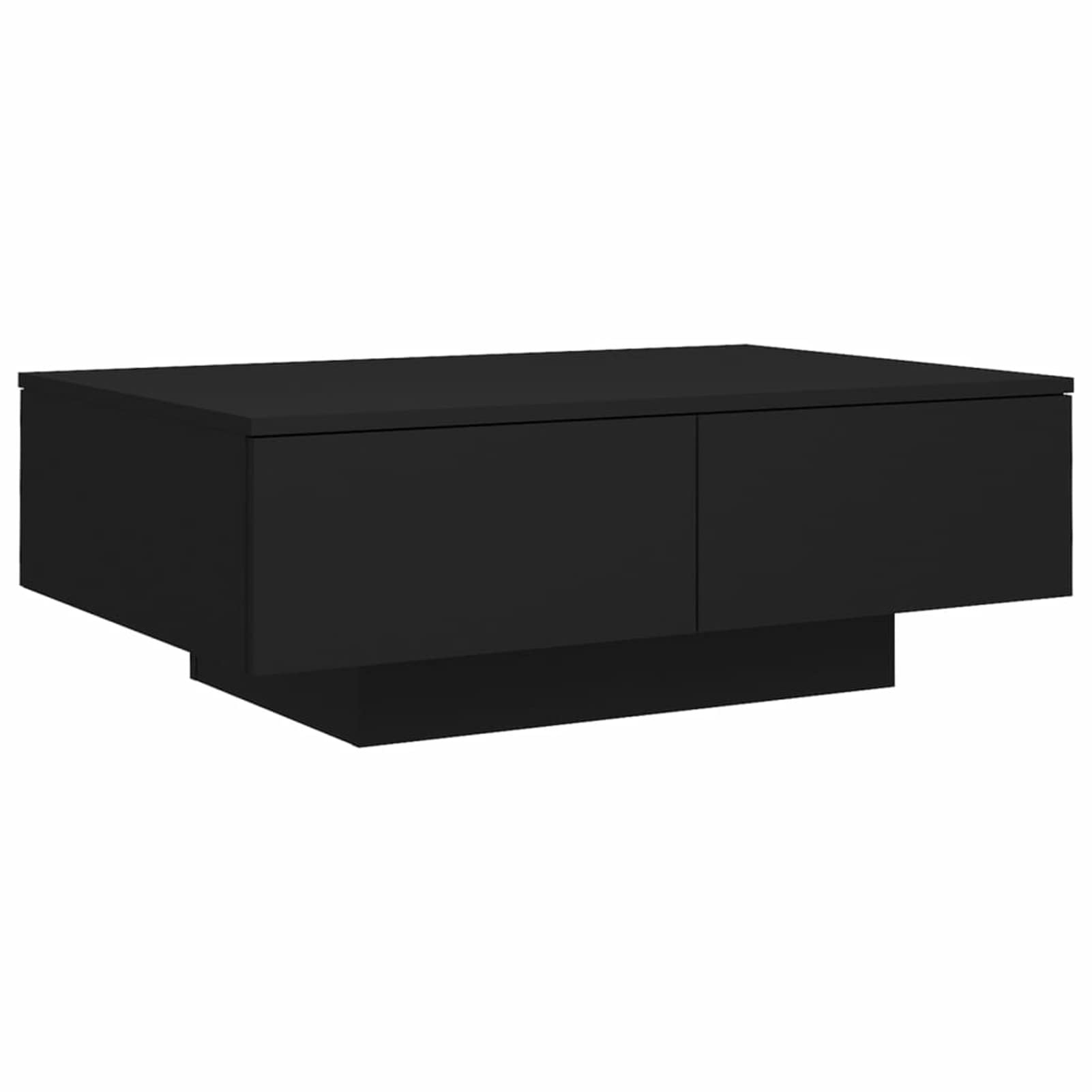 Homgoday Tavolino da caffè nero, 90 x 60 x 31 cm, in legno ingegnerizzato, tavolino da tè per soggiorno, sala d'accoglienza degli ospiti, camera da letto e mobili da ufficio