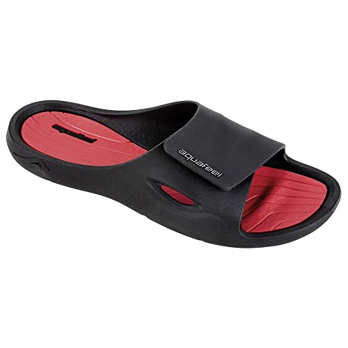 Aquafeel Scarpe Professionali per Piscina da Uomo, Nero/Rosso, 49/50 EU