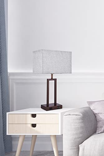 Ruiever Square Lampshades Set Of 2, Natural Linen Lampshades L12.6'' X W6.7''X 8.07" High, Easy Assembly Replacement Fabric Lampshades For Table Lamps Floor Lamps, Gary Color Lampshade #TOP4