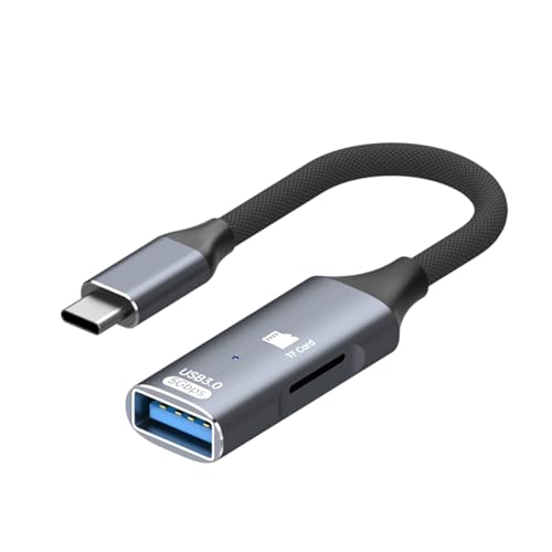 OAEPG Convertitore USB C intrecciato in nylon con lettore di schede Convertitore di tipo C generale per smartphone tablet hub USB C porta multipla per telefono tablet laptop