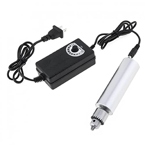 0.3-4mm Mini Electric Drill Micro Aluminum Hand Portable Handheld Drill Bits Puncher Rotary Tools DIY Kits, Speed Control Adjustment, Rotary Hand Press Drill for Resin, Wood, Plastic