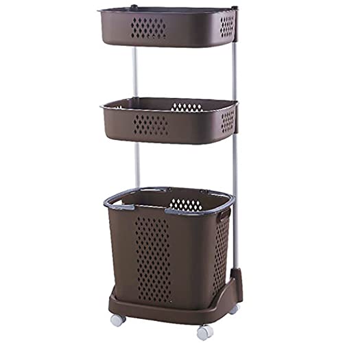 SalLady Toys Towels Clothes Room Laundry Basket Multilayer Removable Mobile Rolling Sturdy Bathroom Trolley with Wheels SalLady Toys Towels Clothes Room Laundry Basket Multilayer Removable Mobile Rolling Sturdy Bathroom Trolley with Wheels