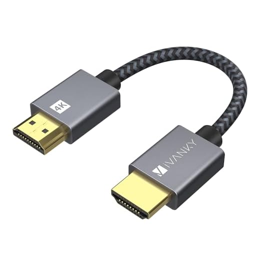 IVANKY Cabo HDMI curto 4K 0.2 m, 18Gbps alta velocidade HDMI 2.0, 4K HDR, HDCP 2.2/1.4, 3D, 2160P, 1080P, Ethernet - Cabo HDMI trançado 32AWG, ARC compatível com UHD TV, Blu-ray, monitor