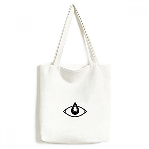 Artisanat sac toile motif vectoriel œil noir finitions haut de gamme