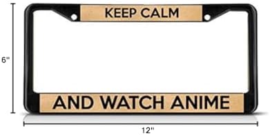 Keep Calm and Watch Anime License Plate Frame Tag Holder Cover image 3