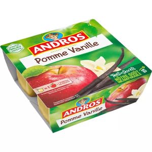 Andros Gourde Pomme Vanille 4x100gÂ