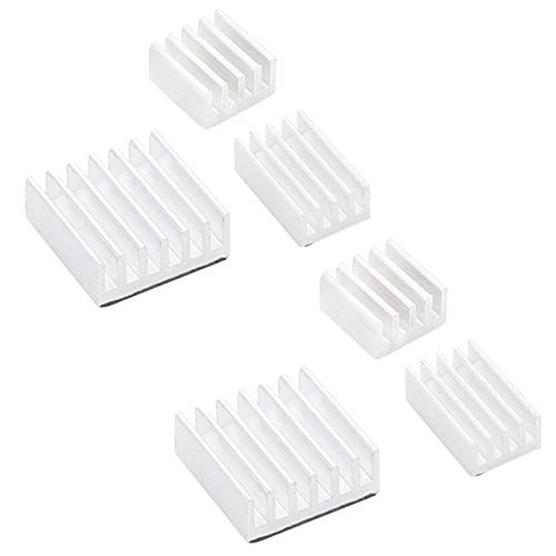 Image of Raspberry Pi 3 in 1 Heat Sink Aluminum for Raspberry Pi 4B (White) - Pack of 2
