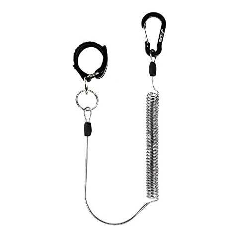 Booms Fishing T01 Fishing Coiled Lanyards With Spiral Retractable for Fishing Rods and Fly Fishing Nets Cover