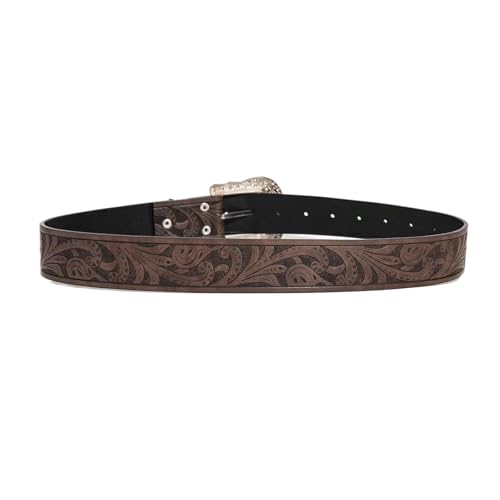 Ceinture marron sculptée : l'accessoire denim robuste et ajustable pour homme. - 4