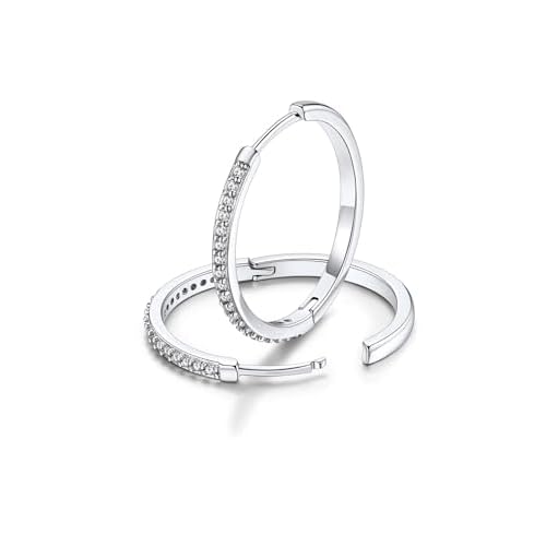 FaithHeart Sterling Silver Hoop Earrings for Women, Hypoallergenic Huggie Hoop Earrings Lightweight Small Cartilage Earrings Hoop Earring Dainty Everyday Earrings 6/8/10/12/14/15/16/18/20mm