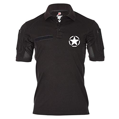 Polo tactique armoiries militaires Copytec noir vêtement américain taille S #19286