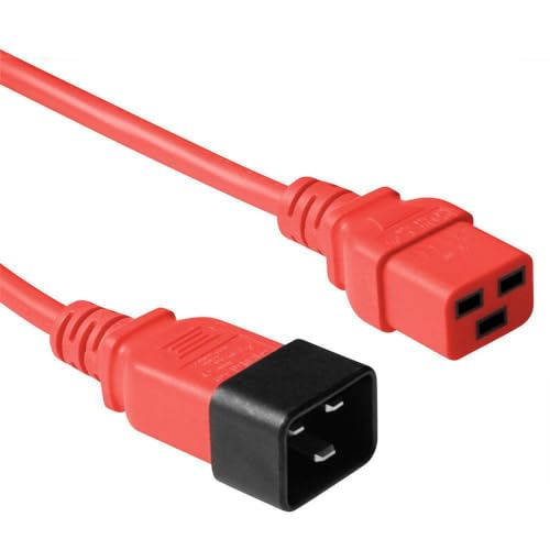Câble alimentation C20 femelle rouge cordon secteur informatique