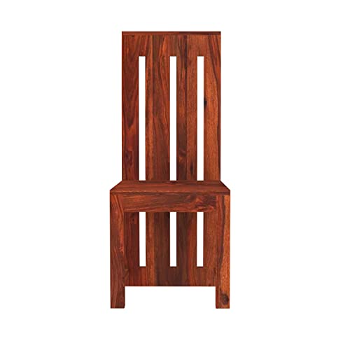 Image of Poster Wooden Dining Chairs Set of 2 for Kitchen & Dining Room, Two Seats, Solid Sheesham Wood, Honey Finish