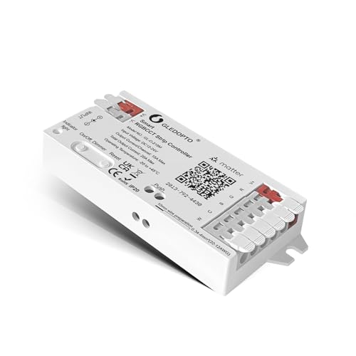 GLEDOPTO LED Controller Smart RGBCCT Strip Controller PWM Dimming APP Voice Control Matter Protocol Work with HomeKit Alexa