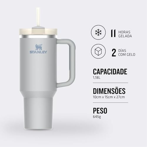 Stanley - Quencher H2.0 FlowState 1,18L - Copo de aço inoxidável com isolamento a vácuo, tampa e can