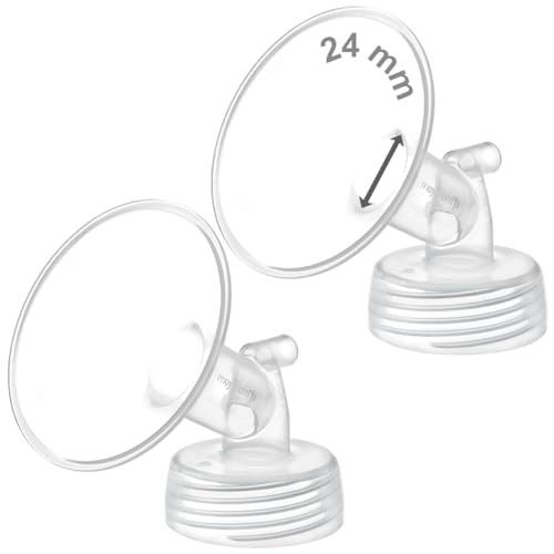 Maymom Wide Neck Pump Part for Spectra S1/S2 Pumps; Incl Wide Mouth Flange; Not Original Spectra Flange; Replaces Spectra Shield (24 mm Two Flanges)
