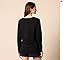 Amazon Essentials Women's Open-Neck Loose-Fit Fleece Tunic Sweatshirt, Black, Small