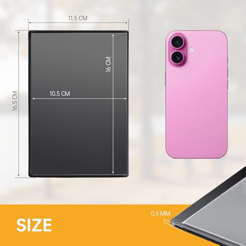 FRETONBA 15 Stück Magnet Bilderrahmen, 16,5 x 11,5 cm Fotomagnete Selbst Gestalten, Kühlschrankmagnete Fototaschen für Fotos Postkarten, Schwarz