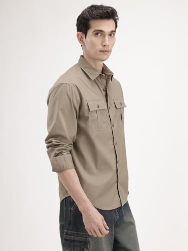 Image of WROGN Men's Polycotton Shirt | Solid | Comfort Fit