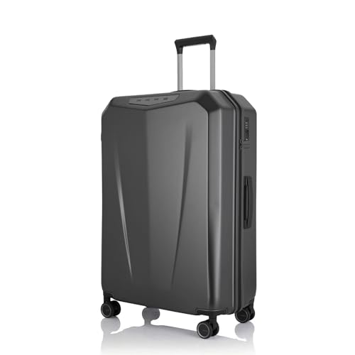 Image of Rare Rabbit Gallardo Large Size Matte Grey Hard Trolley Bag Polycarbonate Antiscratch Travel Suitcase with 8 Silent Wheels and a Sturdy TSA Lock - Luggage for Men & Women